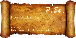 Pop Szibilla névjegykártya